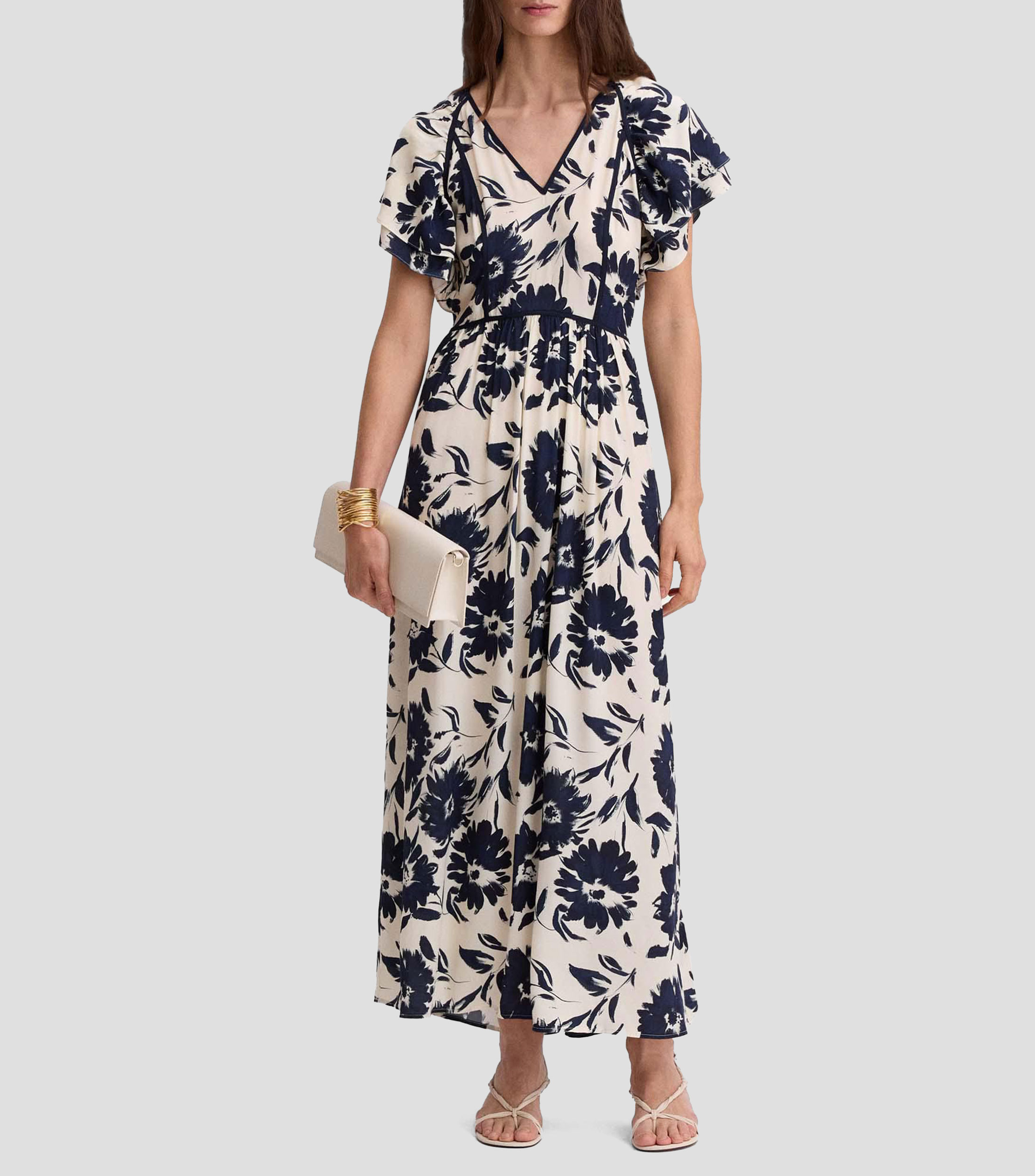 Vestido midi estampado Mujer